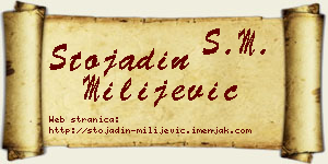 Stojadin Milijević vizit kartica